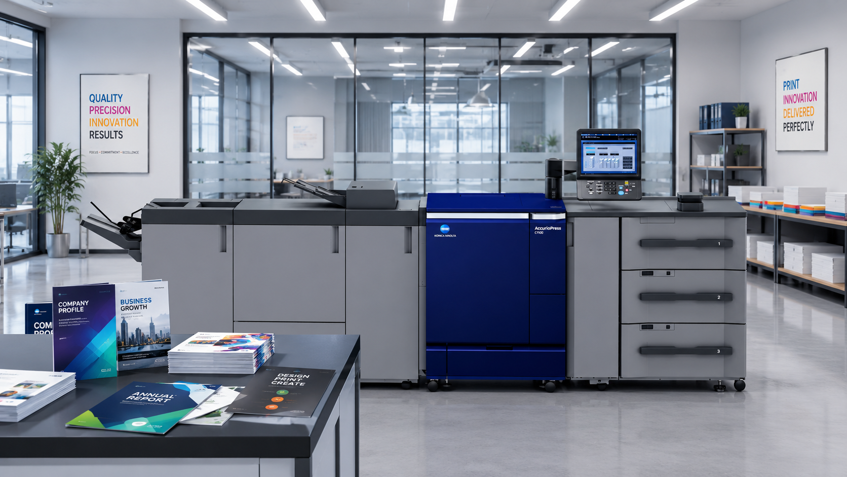 Sun Digitals commercial printing production hall in Dar es Salaam
